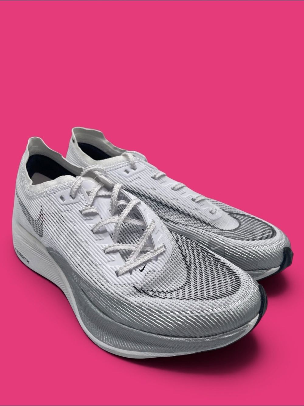Nike ZoomX Vaporfly NEXT%2 Running Shoes Tennis Sneakers White Silver | W 9.5 - Picture 4 of 6